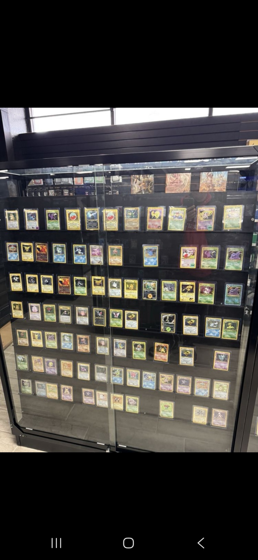 Vintage Pokémon card display wall